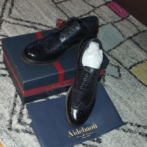 Black Leather Derby Shoes Formal
